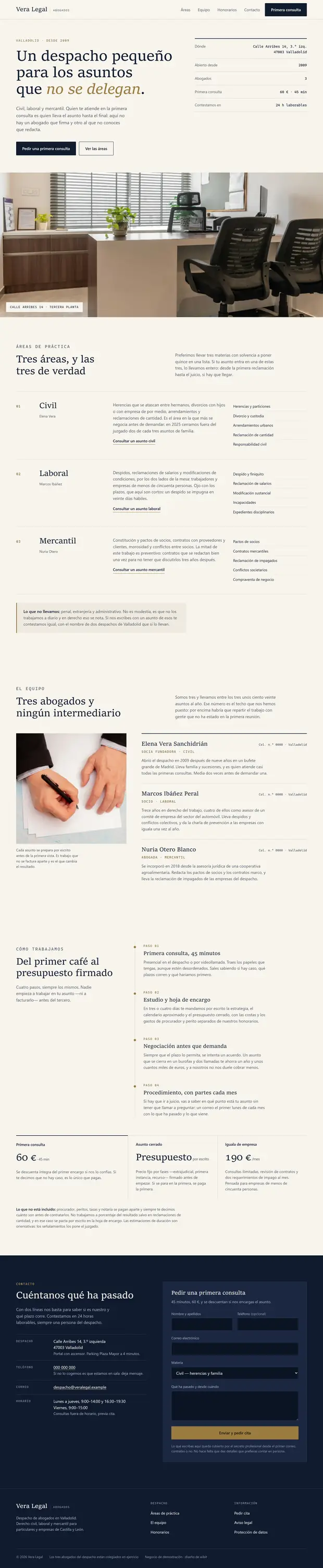 Recorrido por la web completa de Vera Legal