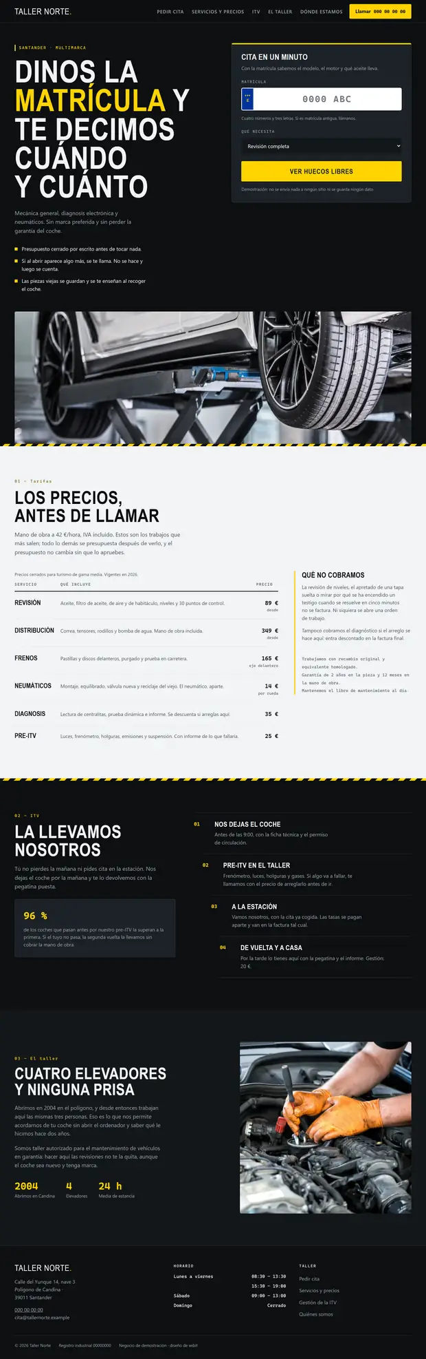 Recorrido por la web completa de Taller Norte