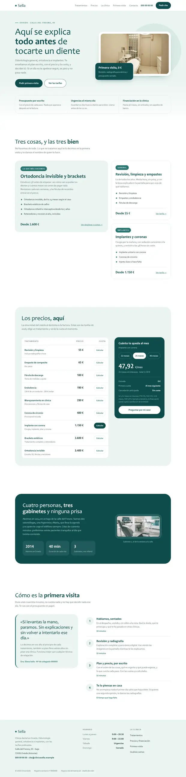 Recorrido por la web completa de Clínica Sella