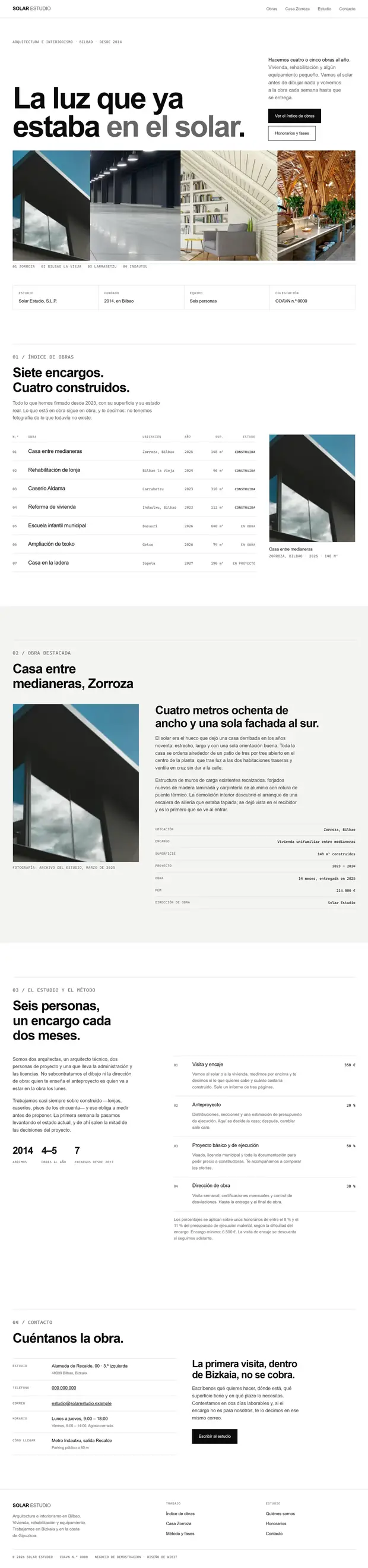 Recorrido por la web completa de Solar Estudio